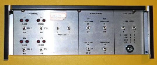 Control panel of the CRAY X-MP